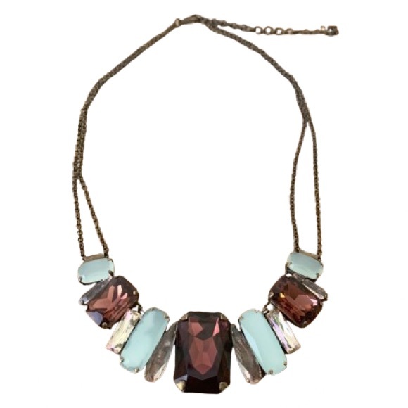 Sorrelli Crystal Double Chain Statement Bib Necklace - Picture 1 of 17
